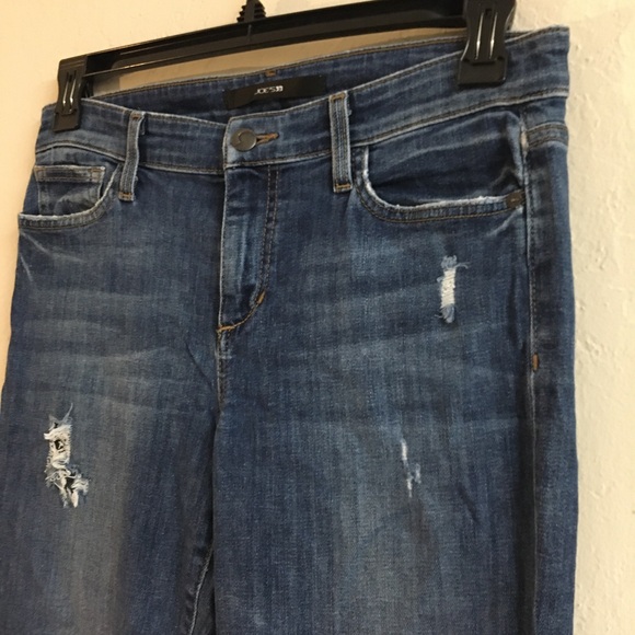 Joe’s Jeans Straight Leg Nellie Distressed Jeans Denim Size 29 Blue Stre… - Picture 3 of 12